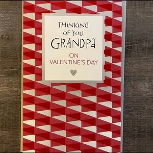 💞 New Paper & Velvet Valentine's Day Card for Grandpa